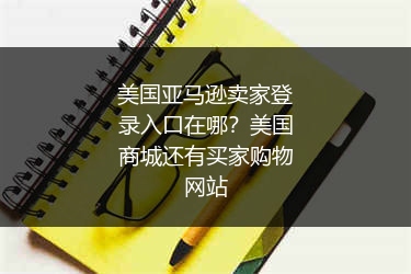 美国亚马逊卖家登录入口在哪？美国商城还有买家购物网站