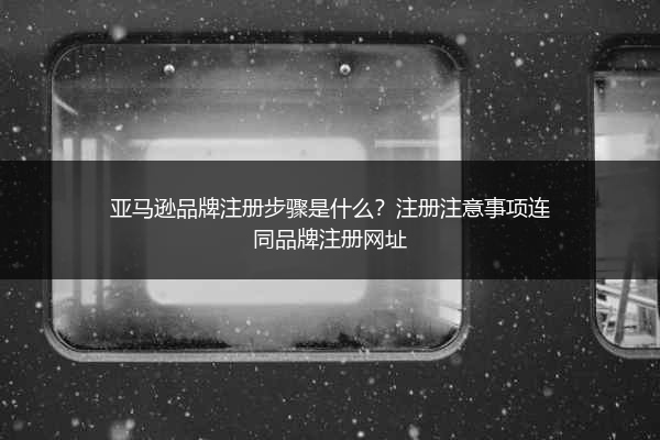 亚马逊品牌注册步骤是什么？注册注意事项连同品牌注册网址