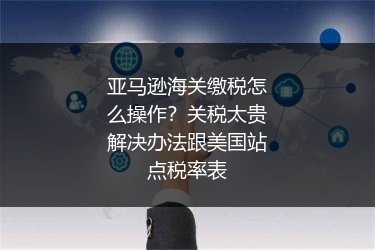亚马逊海关缴税怎么操作？关税太贵解决办法跟美国站点税率表